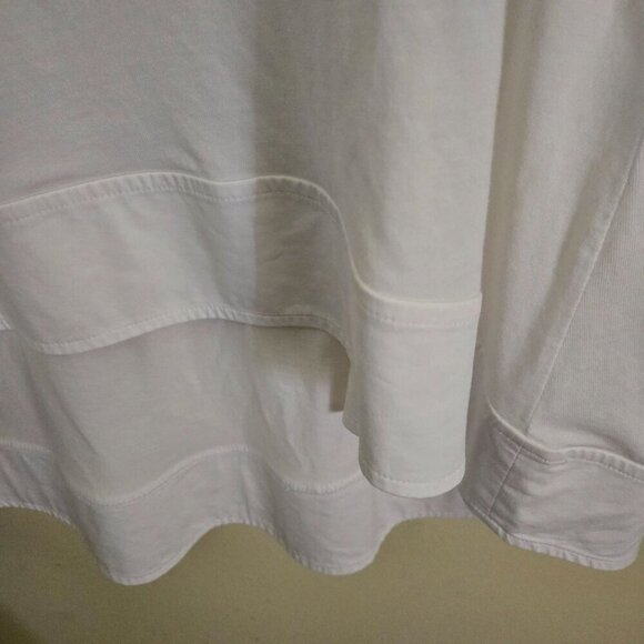 Christian Siriano For J.Jill Mixed-Media Tee Lagonlook White Tunic Size Lp - Picture 9 of 11